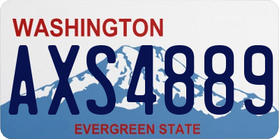 WA license plate AXS4889