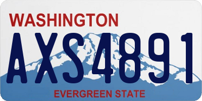 WA license plate AXS4891