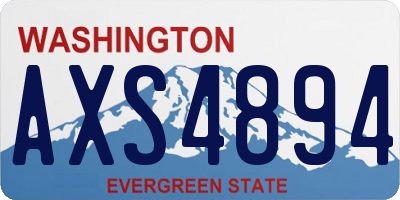 WA license plate AXS4894