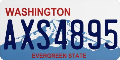 WA license plate AXS4895
