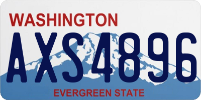 WA license plate AXS4896
