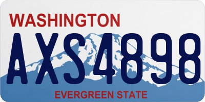 WA license plate AXS4898