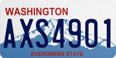 WA license plate AXS4901