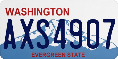 WA license plate AXS4907