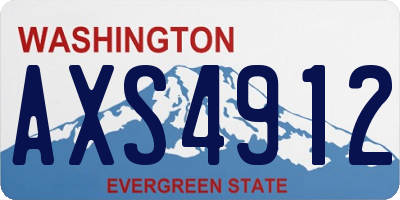 WA license plate AXS4912