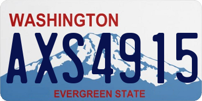 WA license plate AXS4915