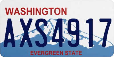 WA license plate AXS4917