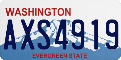 WA license plate AXS4919
