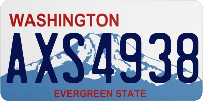WA license plate AXS4938