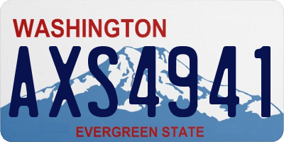 WA license plate AXS4941