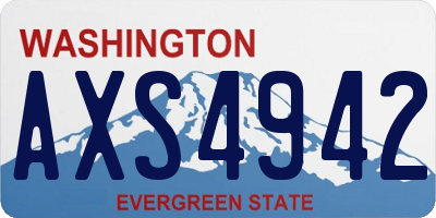 WA license plate AXS4942
