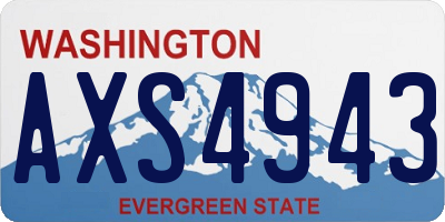 WA license plate AXS4943