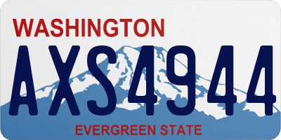 WA license plate AXS4944