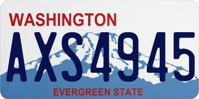 WA license plate AXS4945