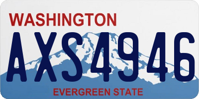 WA license plate AXS4946