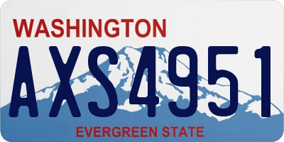 WA license plate AXS4951