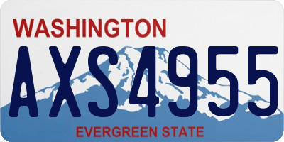 WA license plate AXS4955