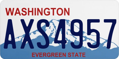 WA license plate AXS4957