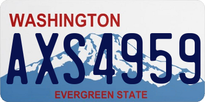 WA license plate AXS4959