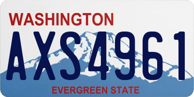 WA license plate AXS4961