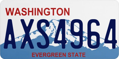 WA license plate AXS4964