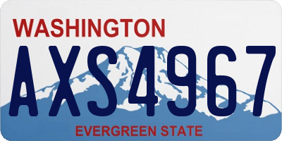 WA license plate AXS4967
