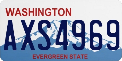 WA license plate AXS4969