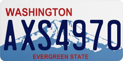 WA license plate AXS4970