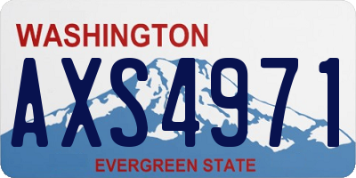 WA license plate AXS4971