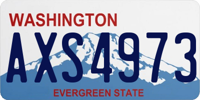 WA license plate AXS4973