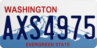 WA license plate AXS4975