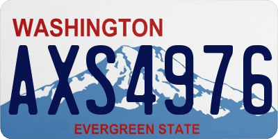 WA license plate AXS4976
