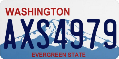 WA license plate AXS4979