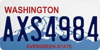 WA license plate AXS4984
