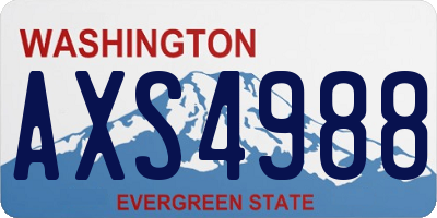 WA license plate AXS4988