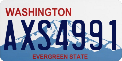 WA license plate AXS4991