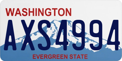 WA license plate AXS4994