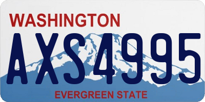 WA license plate AXS4995