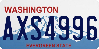 WA license plate AXS4996