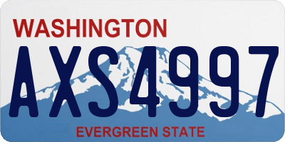 WA license plate AXS4997