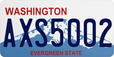 WA license plate AXS5002