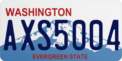 WA license plate AXS5004