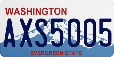 WA license plate AXS5005
