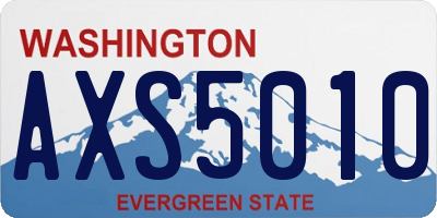 WA license plate AXS5010