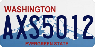 WA license plate AXS5012