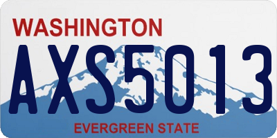 WA license plate AXS5013