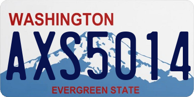 WA license plate AXS5014