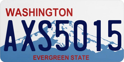 WA license plate AXS5015