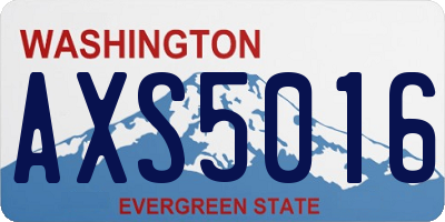 WA license plate AXS5016