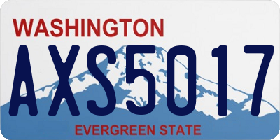 WA license plate AXS5017